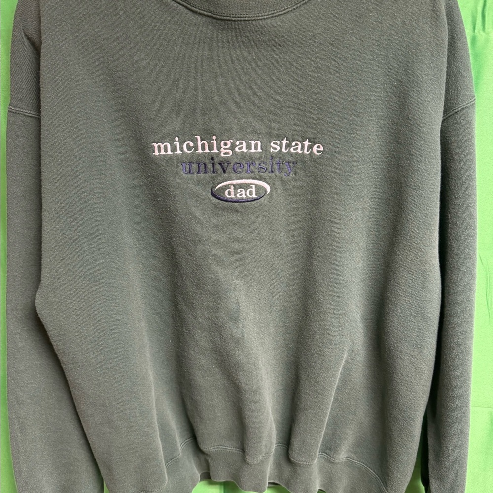 Vintage Michigan State University Dad Sweater - Green